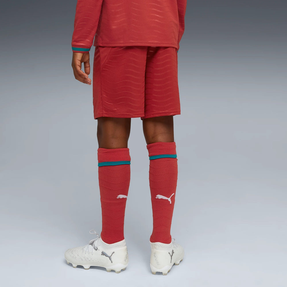 2026 Portugal Youth Stadium Home Shorts Club Red-Green Lagoon 