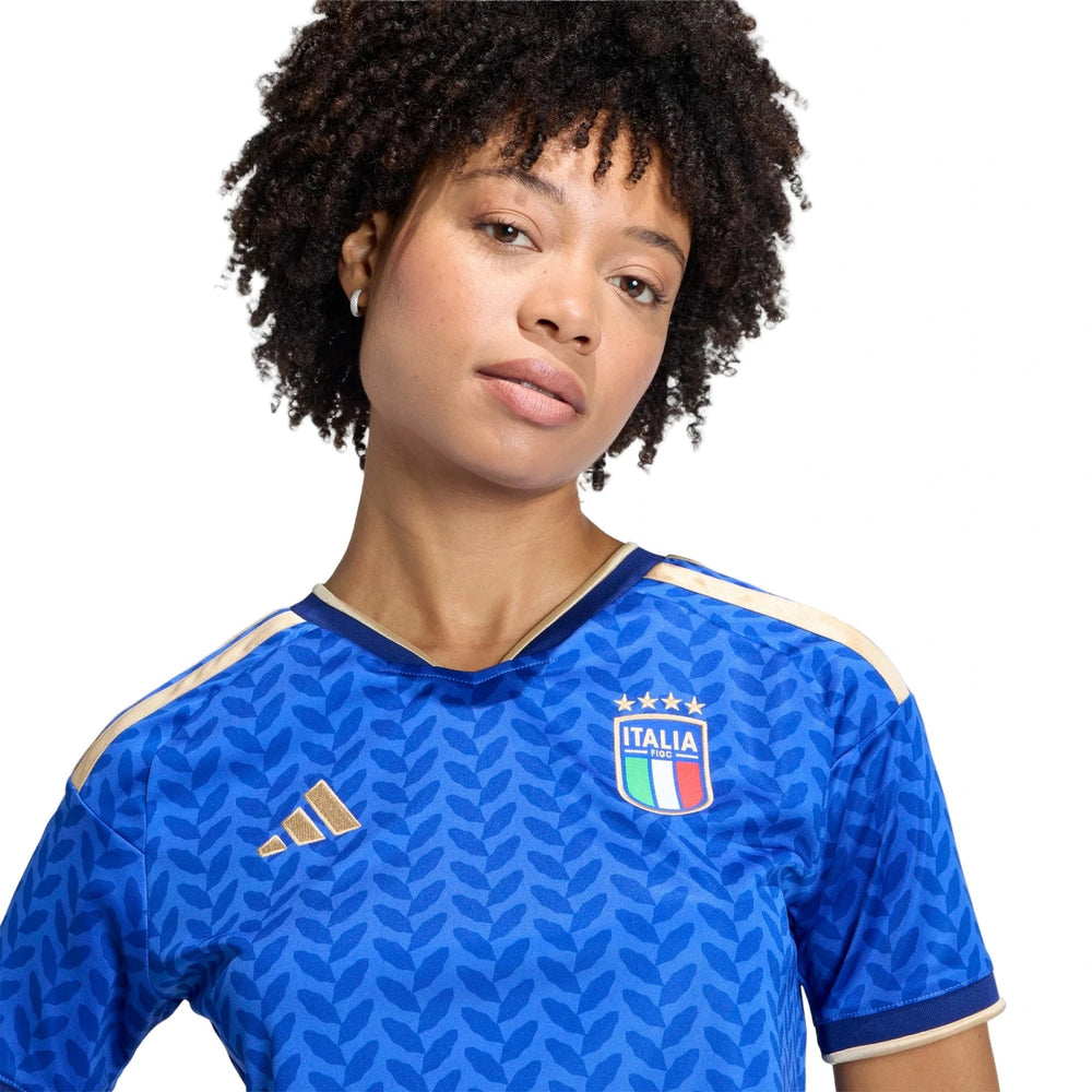 2026 Italy Women's Stadium Home Cropped Soccer Jersey Bold Blue 