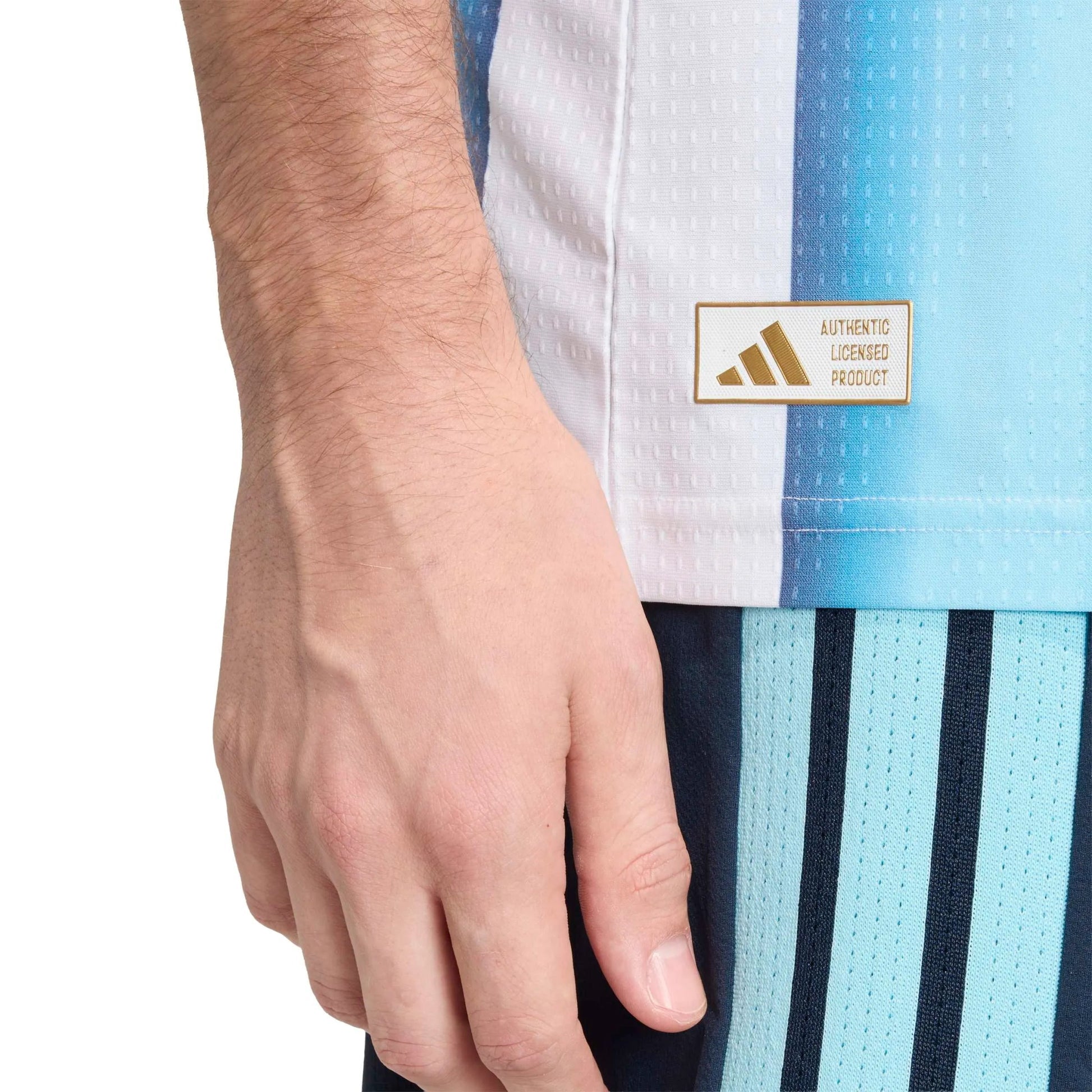 2026 Argentina Men's Authentic Home Soccer Jersey White / Icey Blue / Light Blue 
