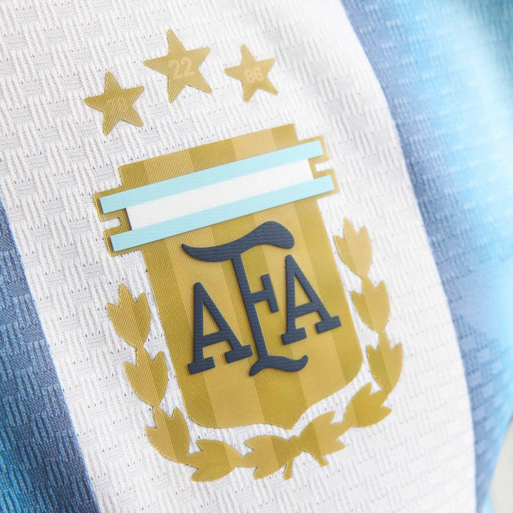 2026 Argentina Men's Authentic Home Soccer Jersey White / Icey Blue / Light Blue 