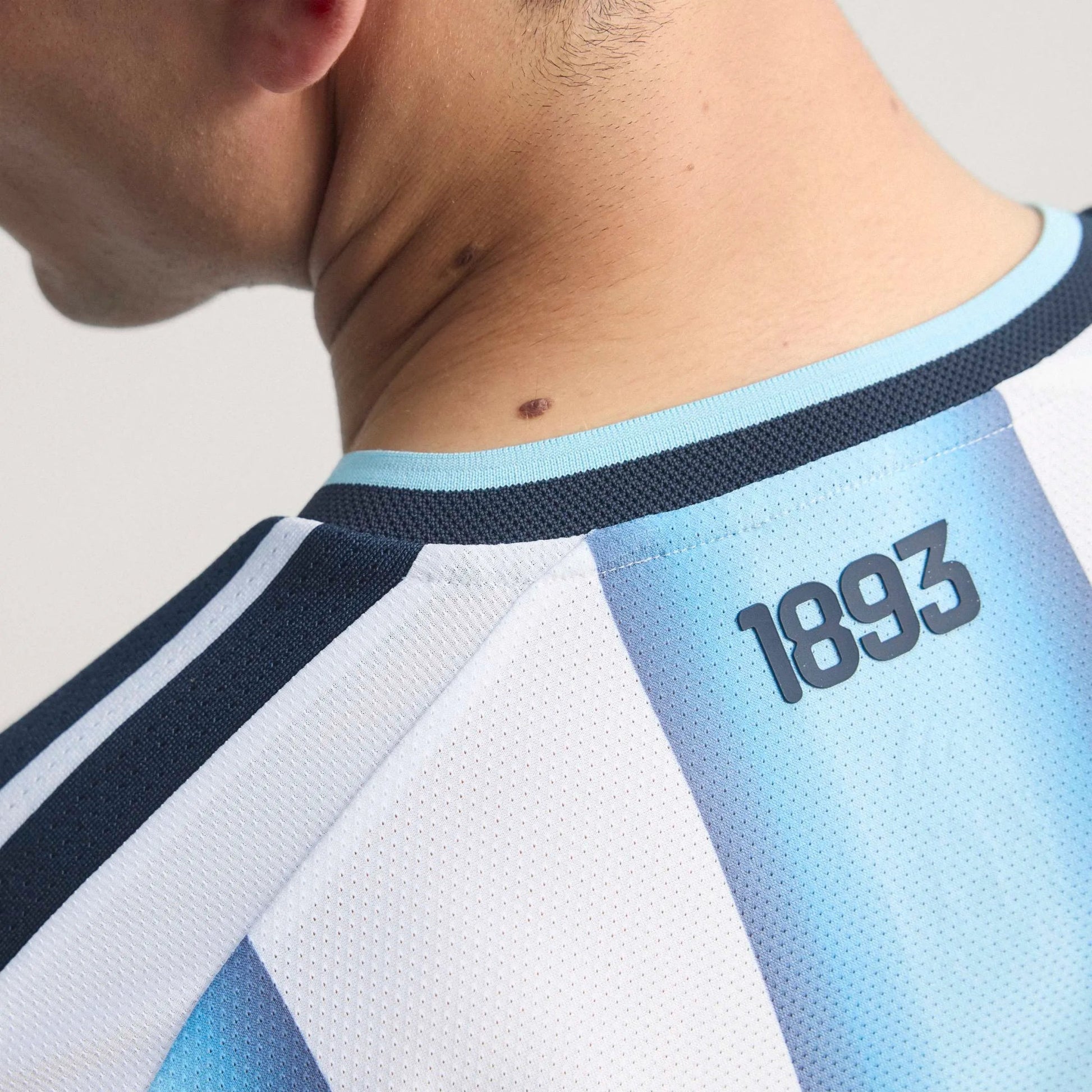 2026 Argentina Men's Authentic Home Soccer Jersey White / Icey Blue / Light Blue 