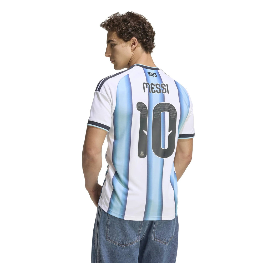 2026 Argentina Men's Stadium Home Messi #10 Soccer Jersey White / Icey Blue / Light Blue 