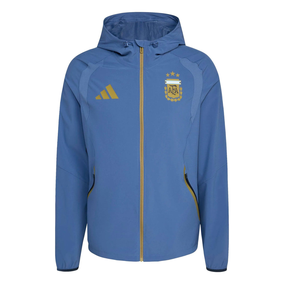 2026 Argentina Men's Tiro Travel Full Zip Windbreaker Crew Blue 