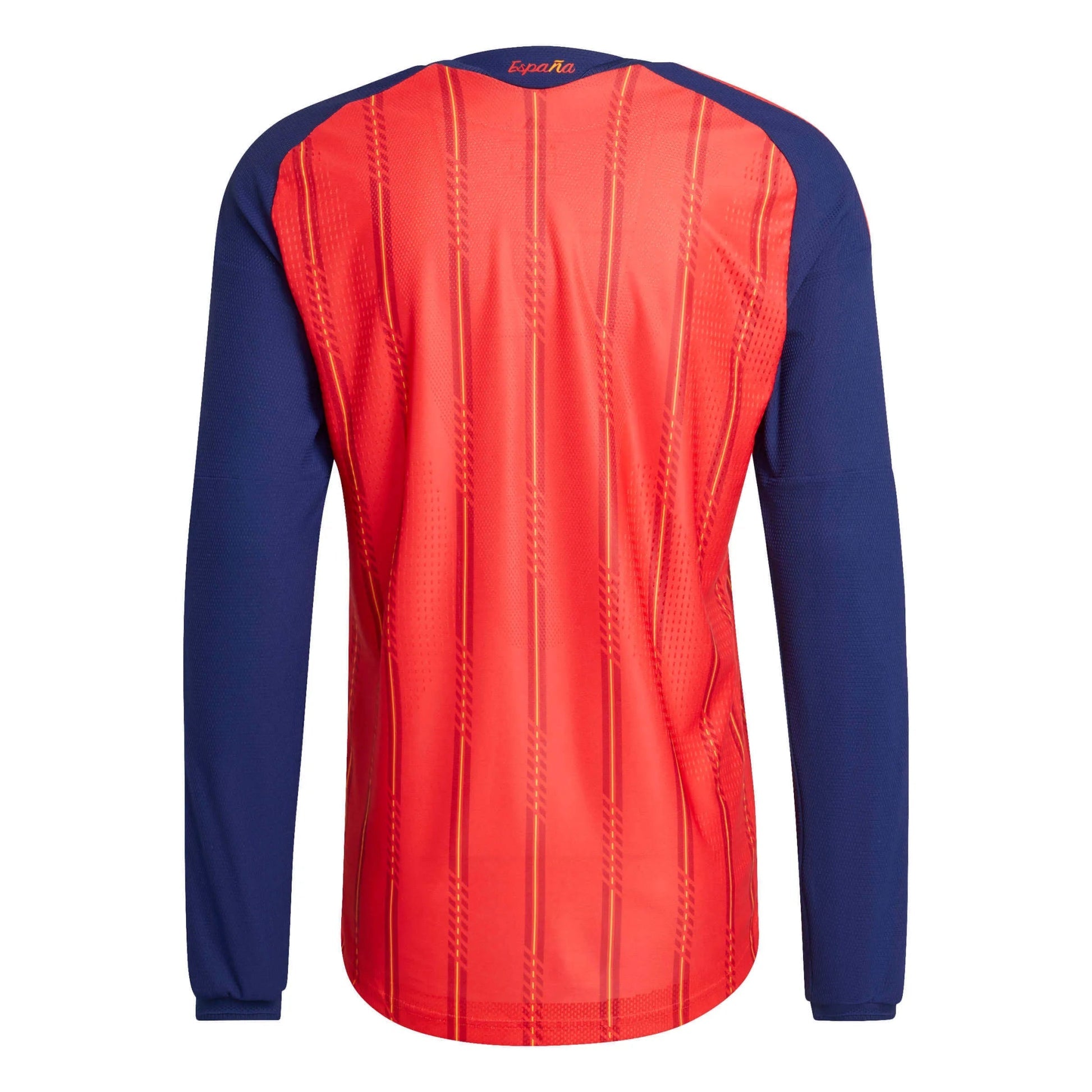 2026 Spain Men's Authentic Home Long-Sleeve Soccer Jersey Vivid Red 