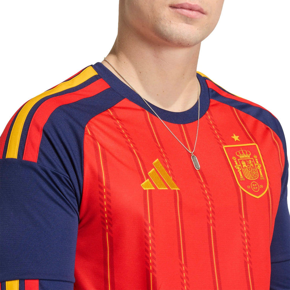 2026 Spain Men's Stadium Home Long-Sleeve Soccer Jersey Vivid Red 