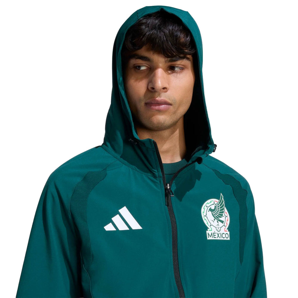 2026 Mexico Men's Tiro Travel Full Zip Windbreaker Aurora Ivy 