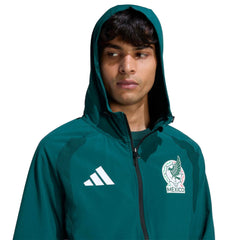 2026 Mexico Men's Tiro Travel Full Zip Windbreaker Aurora Ivy 