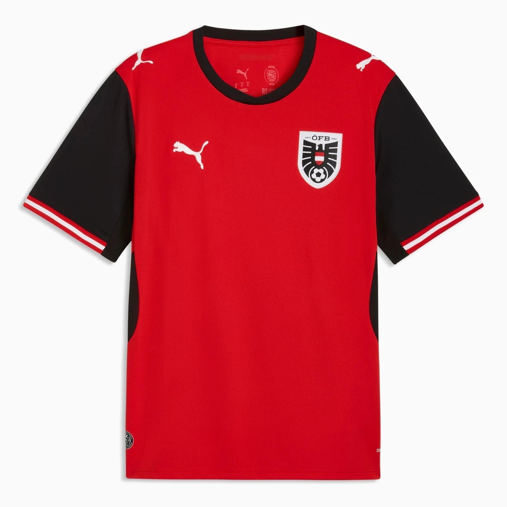 2026 Austria Men's Stadium Home Soccer Jersey Puma Red-Puma Black 