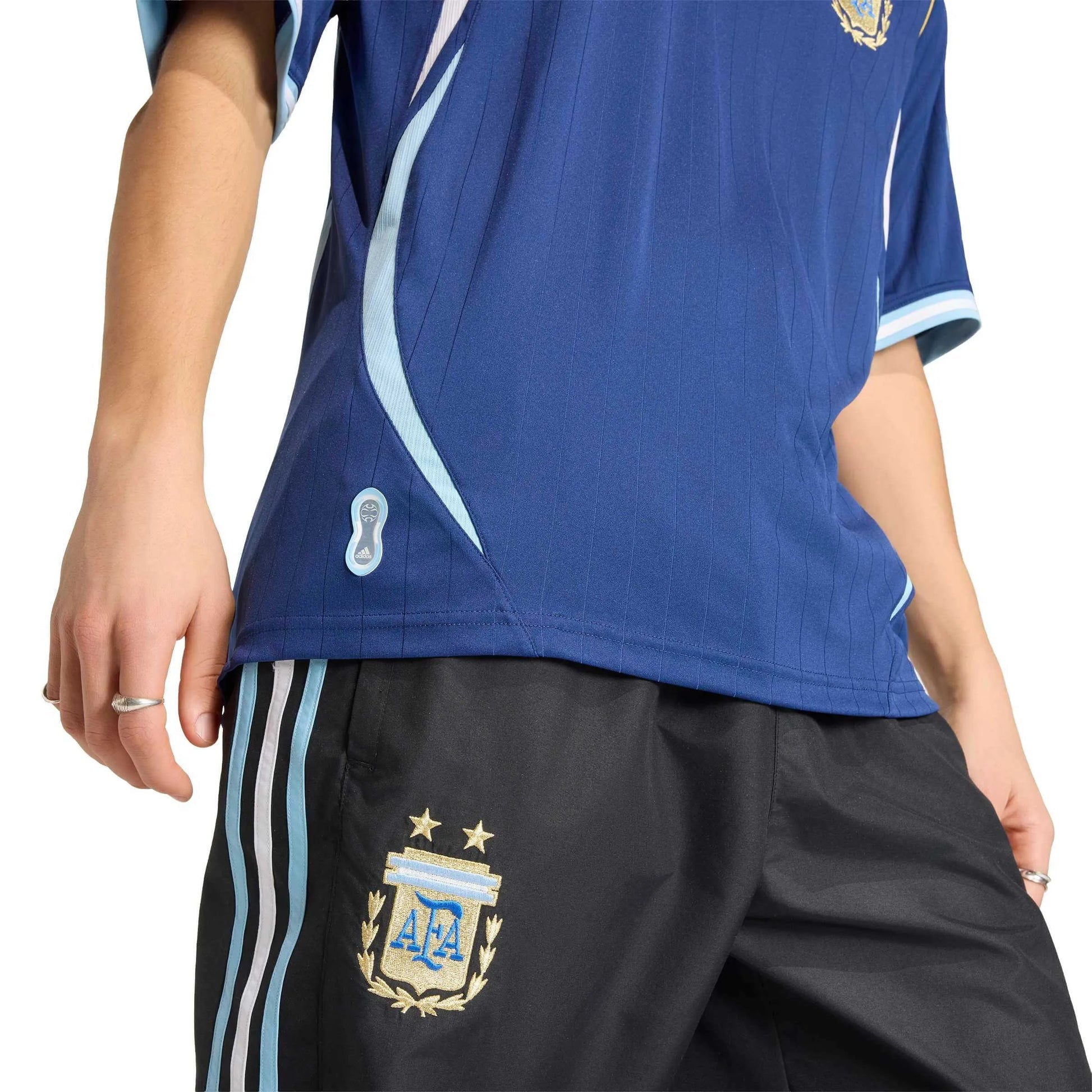 2006 Argentina Men's Retro Stadium Away Soccer Jersey Dark Blue 