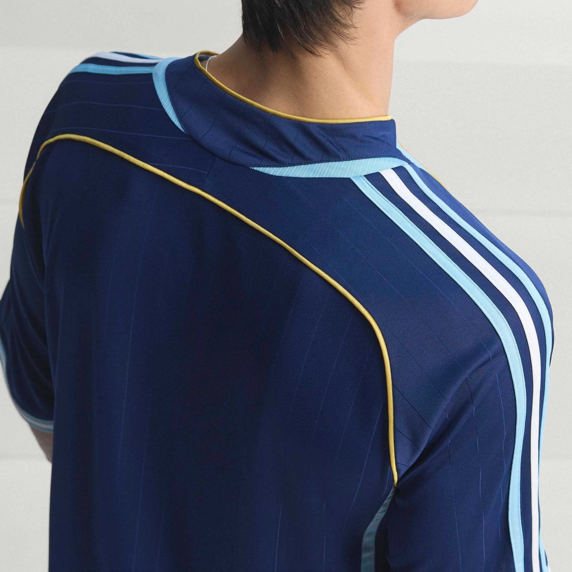 2006 Argentina Men's Retro Stadium Away Soccer Jersey Dark Blue 