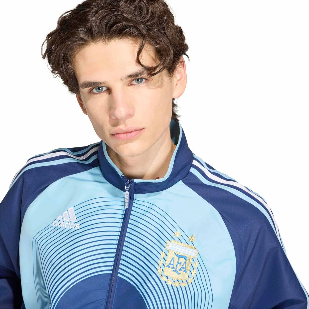 2006 Argentina Men's Retro Away Track Top Dark Blue 