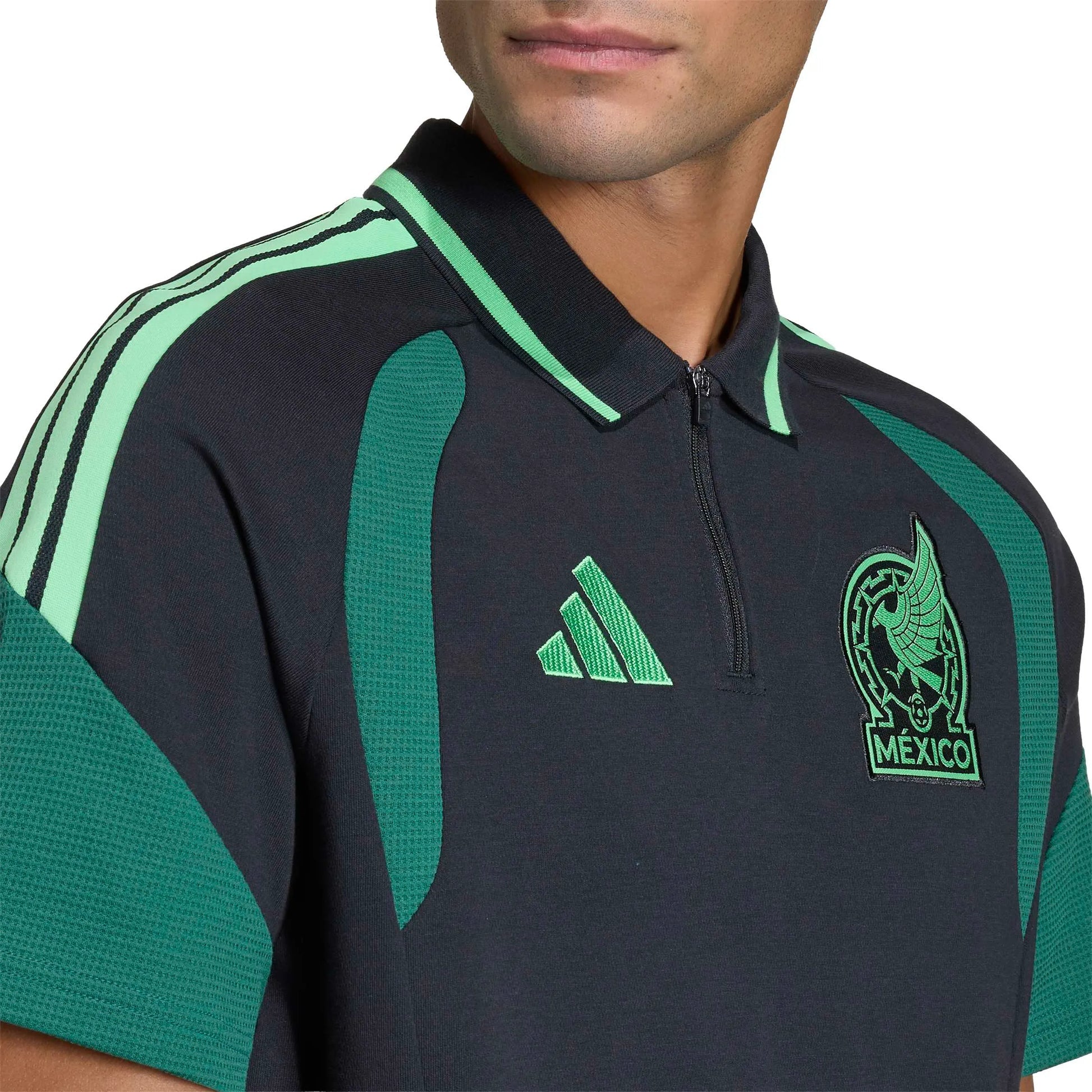 2026 Mexico Men's Tiro Polo Shirt Black / Green 