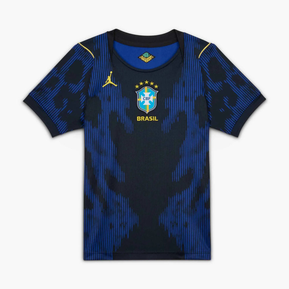 2026-27 Brazil Little Kids' Stadium Away Soccer Jersey Old Royal/Black/P109C 