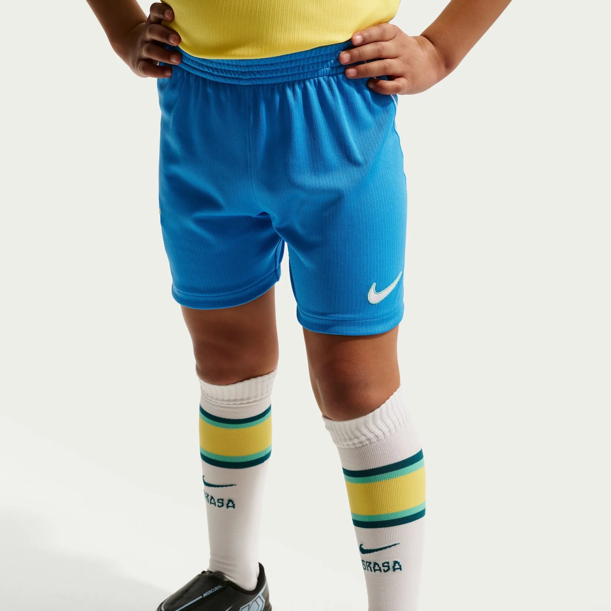 2026-27 Brazil Little Kids' Stadium Home Kit Canary/Light Menta/Geode Teal 