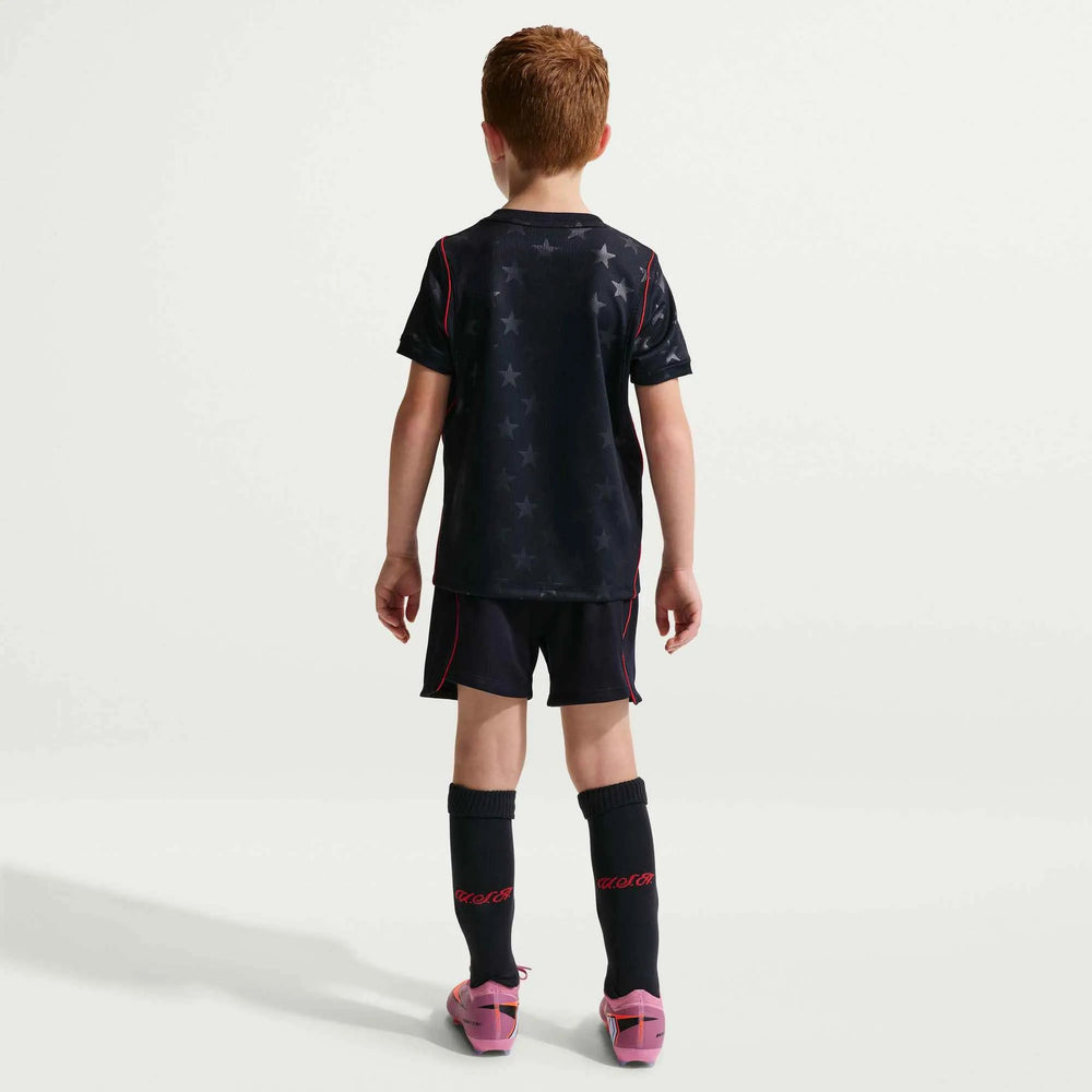 2026-27 USMNT Little Kid's Stadium Away Kit Dark Obsidian/Pure Platinum 