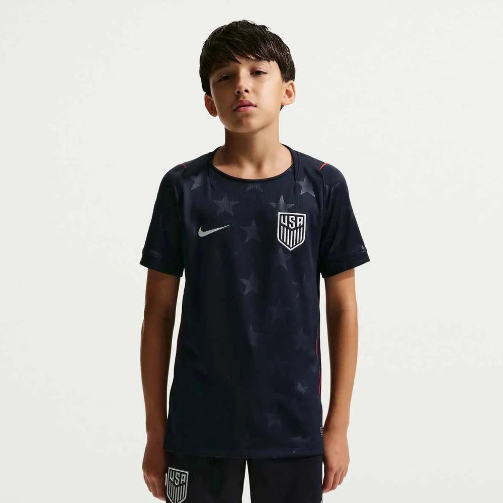 2026-27 USMNT Youth Stadium Away Soccer Jersey Dark Obsidian/Pure Platinum 