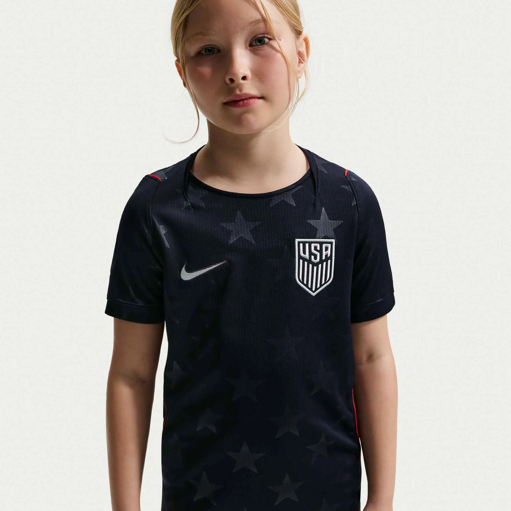 2026-27 USMNT Youth Stadium Away Soccer Jersey Dark Obsidian/Pure Platinum 