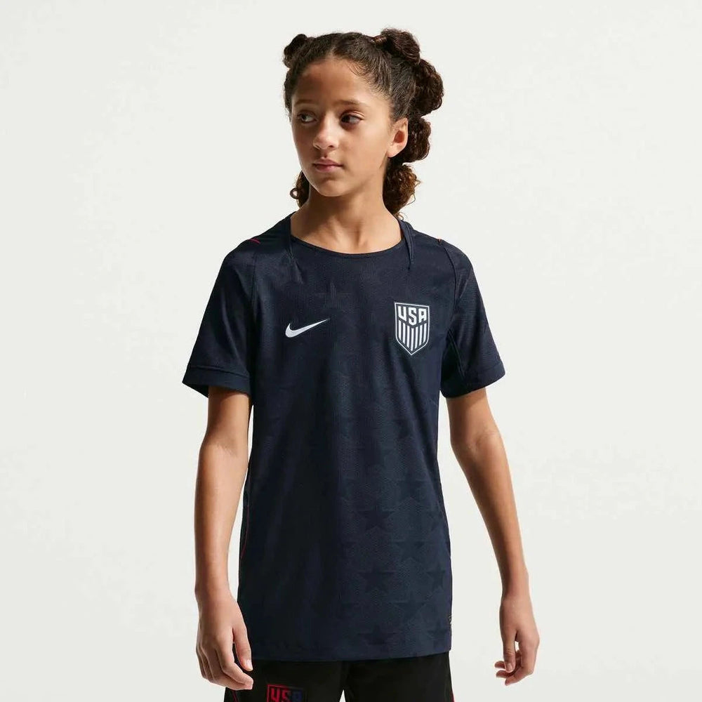 2026-27 USMNT Youth Authentic Away Soccer Jersey Dark Obsidian/Pure Platinum 