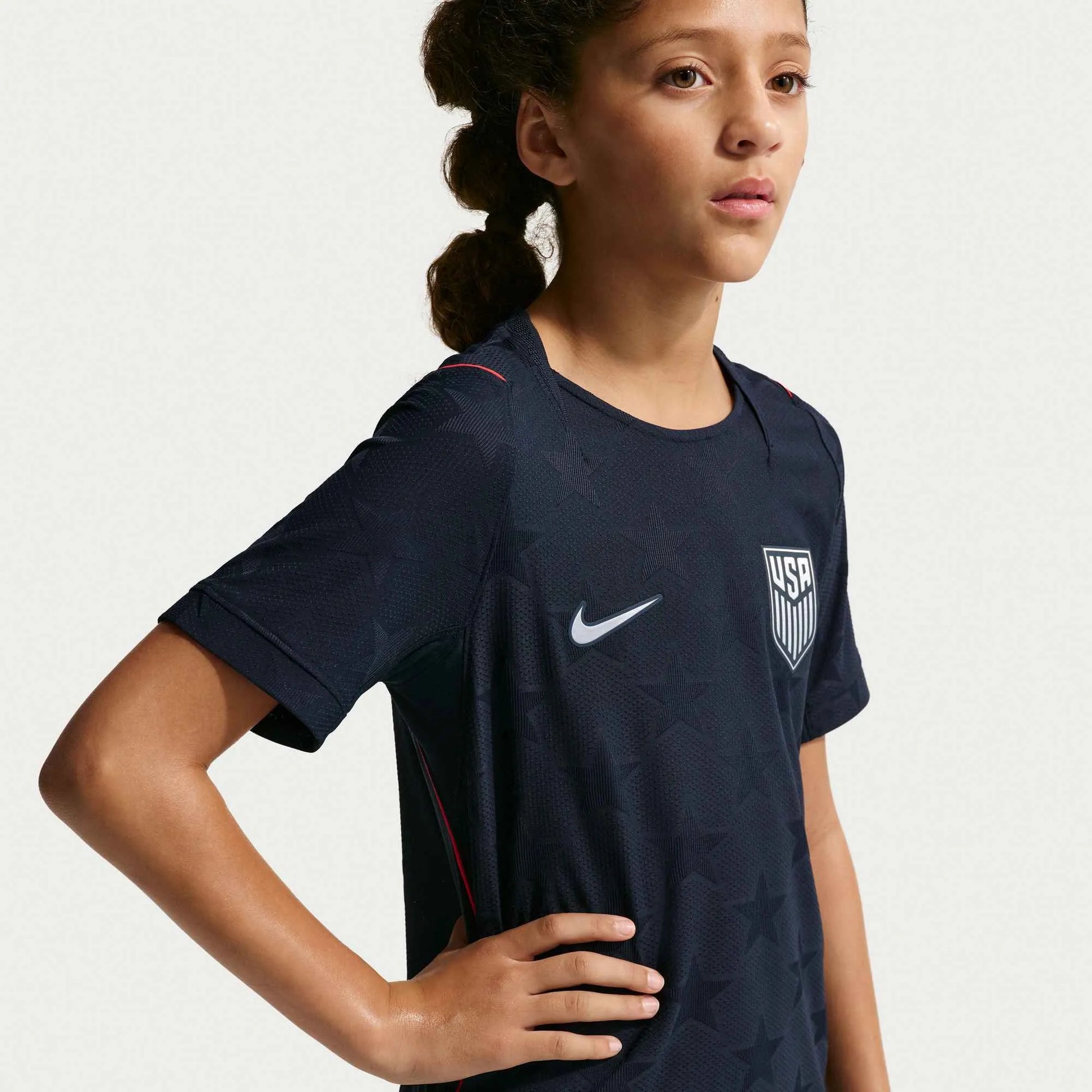 2026-27 USMNT Youth Authentic Away Soccer Jersey Dark Obsidian/Pure Platinum 