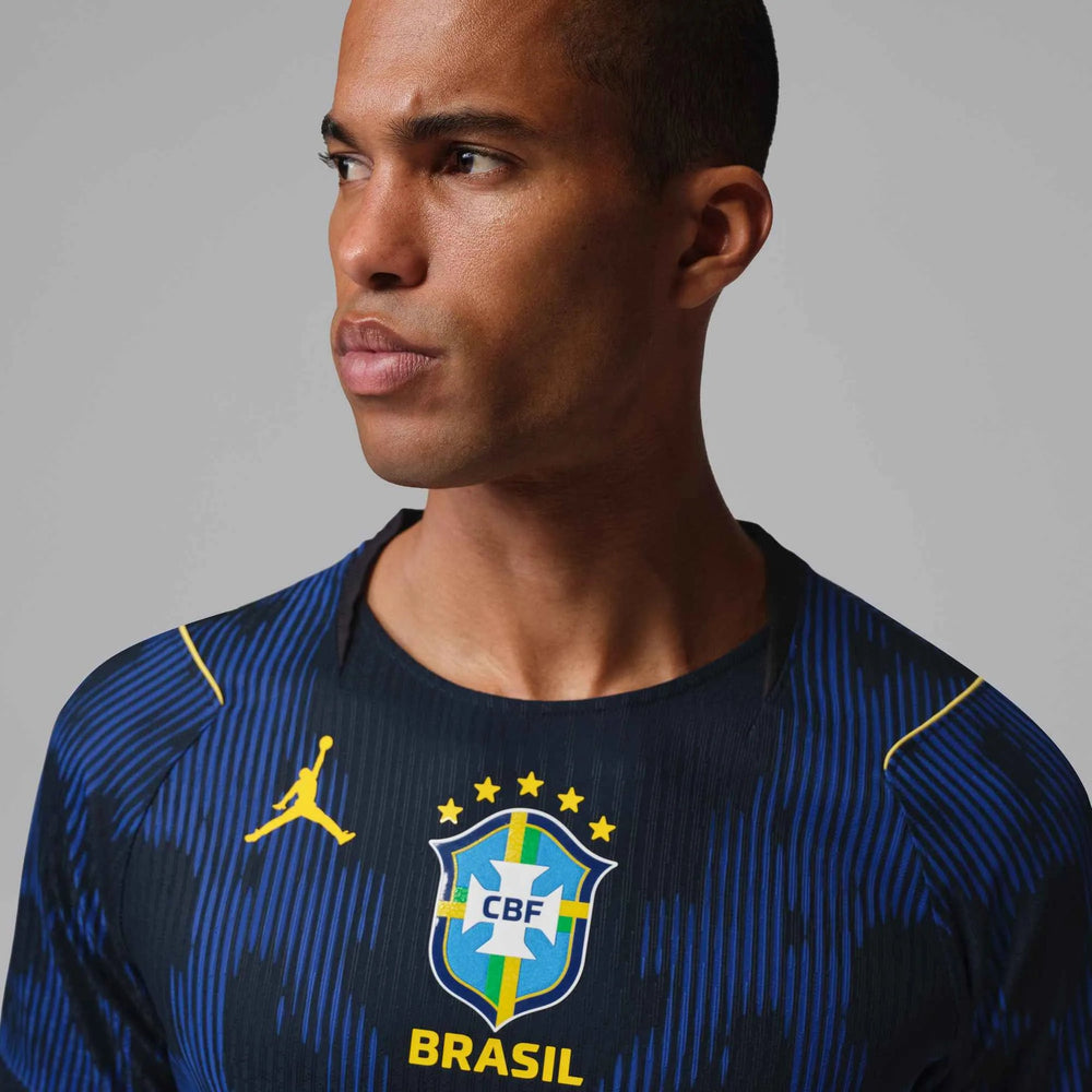 2026-27 Brazil Men's Authentic Away Soccer Jersey Old Royal/Black/P109C 