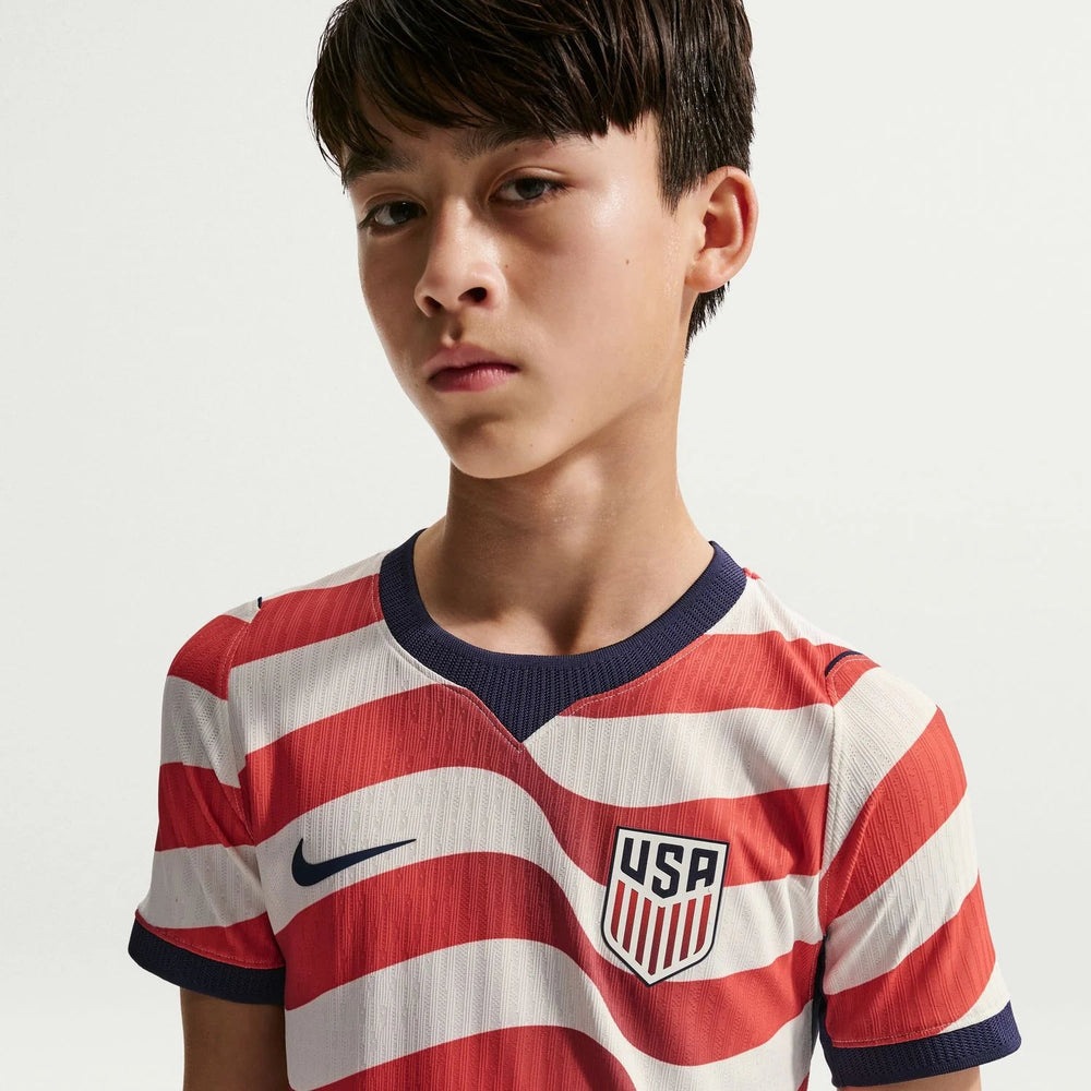 2026-27 USMNT Youth Authentic Home Player Soccer Jersey Sail/Midnight Navy/Midnight Navy 