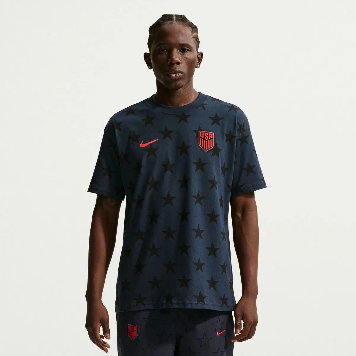 2026-27 USMNT Men's All Over Print Tee Dark Obsidian 