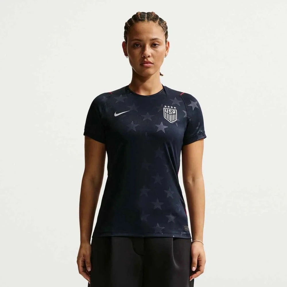 2026-27 USWNT Women's Stadium Away Soccer Jersey Dark Obsidian/Pure Platinum 