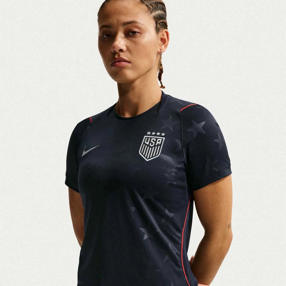 2026-27 USWNT Women's Stadium Away Soccer Jersey Dark Obsidian/Pure Platinum 