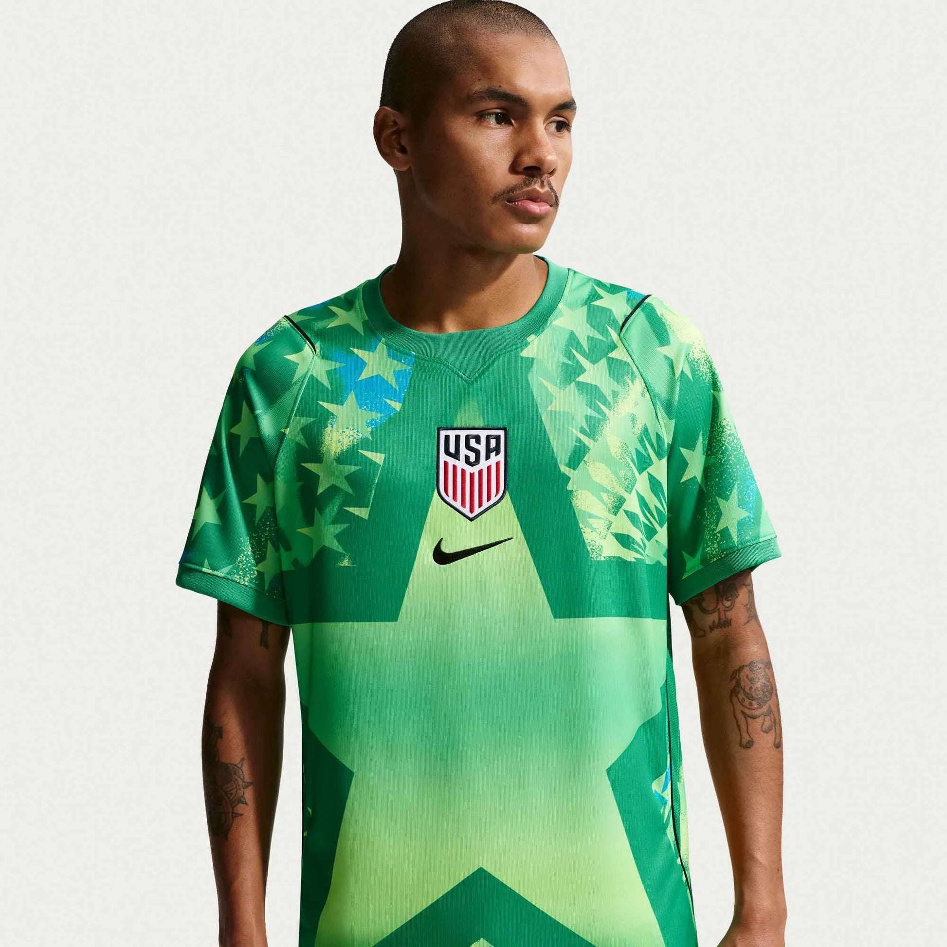 2026-27 USMNT Men's Stadium Goalkeeper Soccer Jersey Stadium Green/Black/Black 