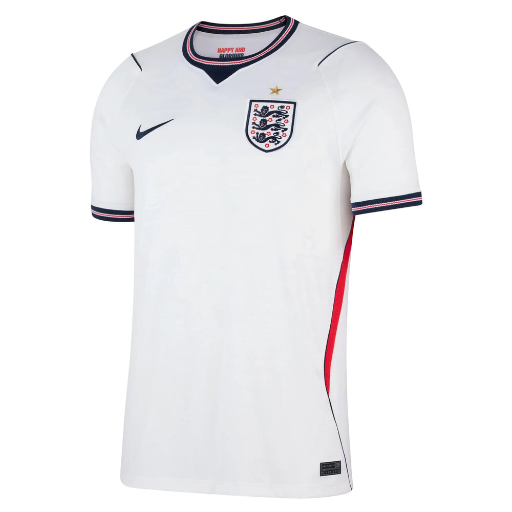 2026-27 England Men's Stadium Home Soccer Jersey White/Speed Red/Obsidian/Obsidian 