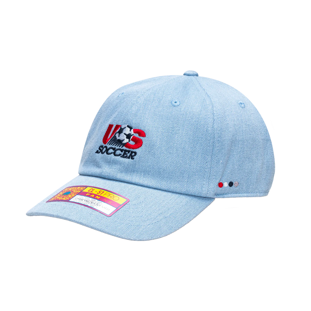 Fan Ink Collection USA Soccer "Making History" Adjustable Hat Light Blue 