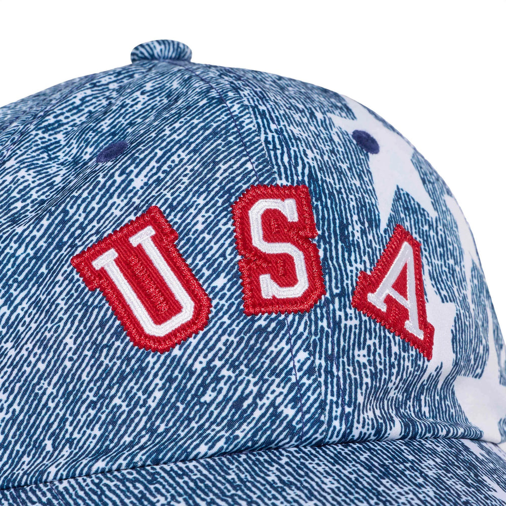 USA Denim Graphic Cap White / Dark Blue / Power Red 