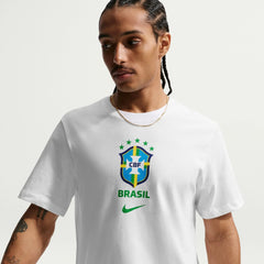 2026-27 Brazil Men's Crest Tee White 