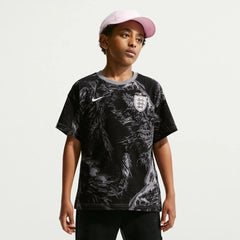 2026-27 England Youth All Over Print Tee Dark Steel Grey 