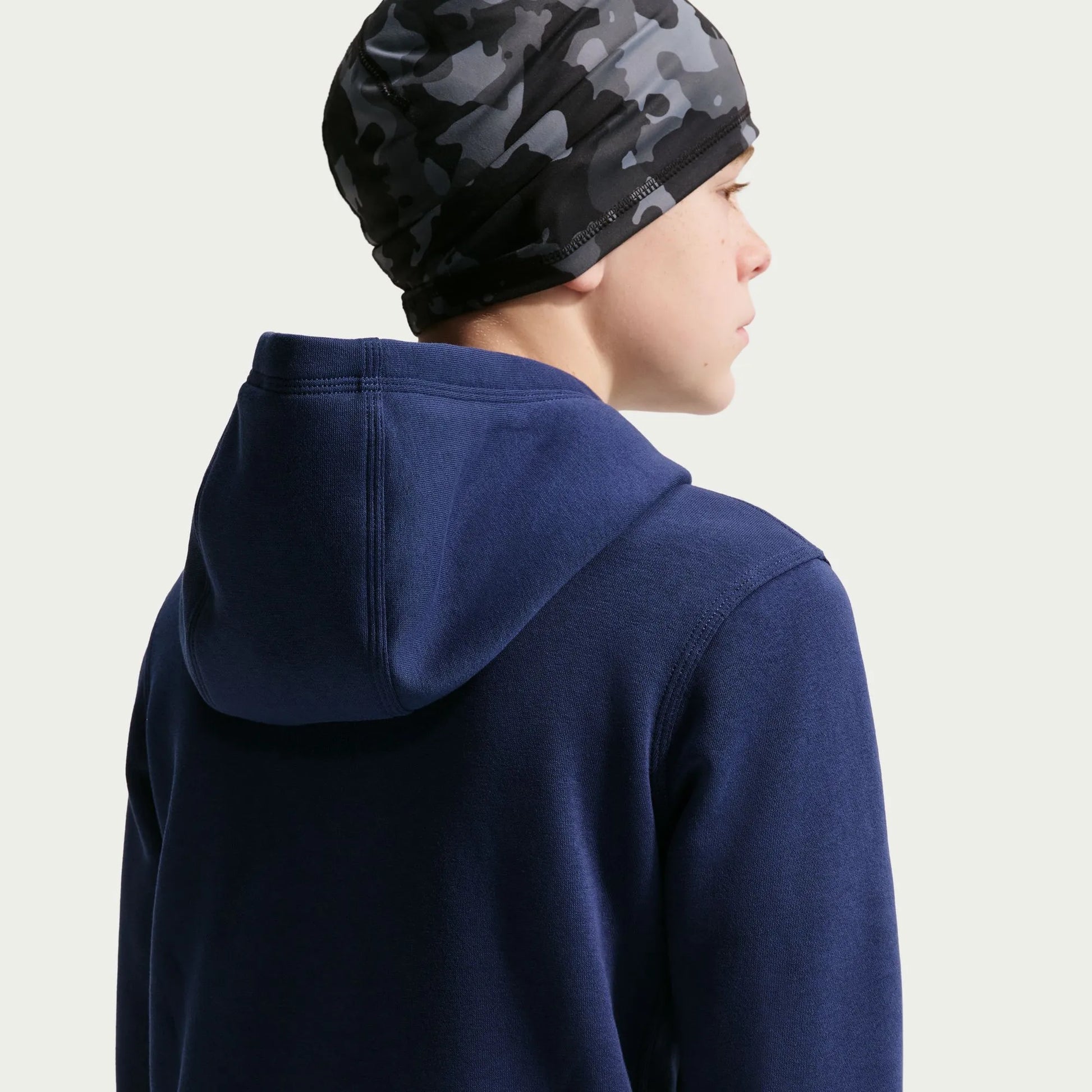 2026-27 England Youth Club Pullover Hoodie Midnight Navy/White 