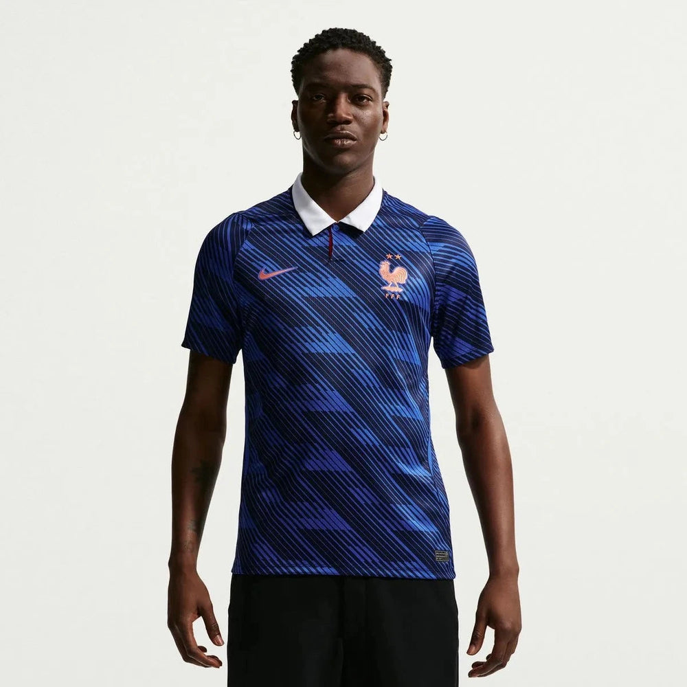 2026-27 France Men's Stadium Home Soccer Jersey Game Royal/Metallic Copper 
