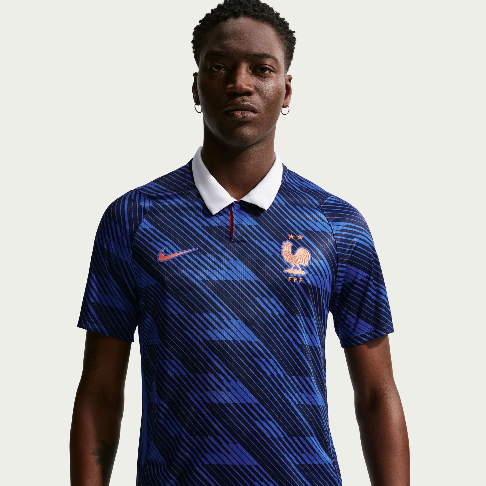 2026-27 France Men's Stadium Home Soccer Jersey Game Royal/Metallic Copper 