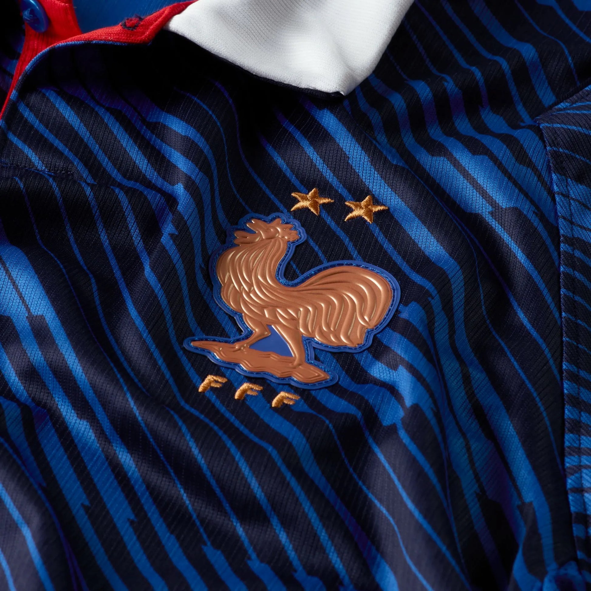 2026-27 France Men's Stadium Home Soccer Jersey Game Royal/Metallic Copper 