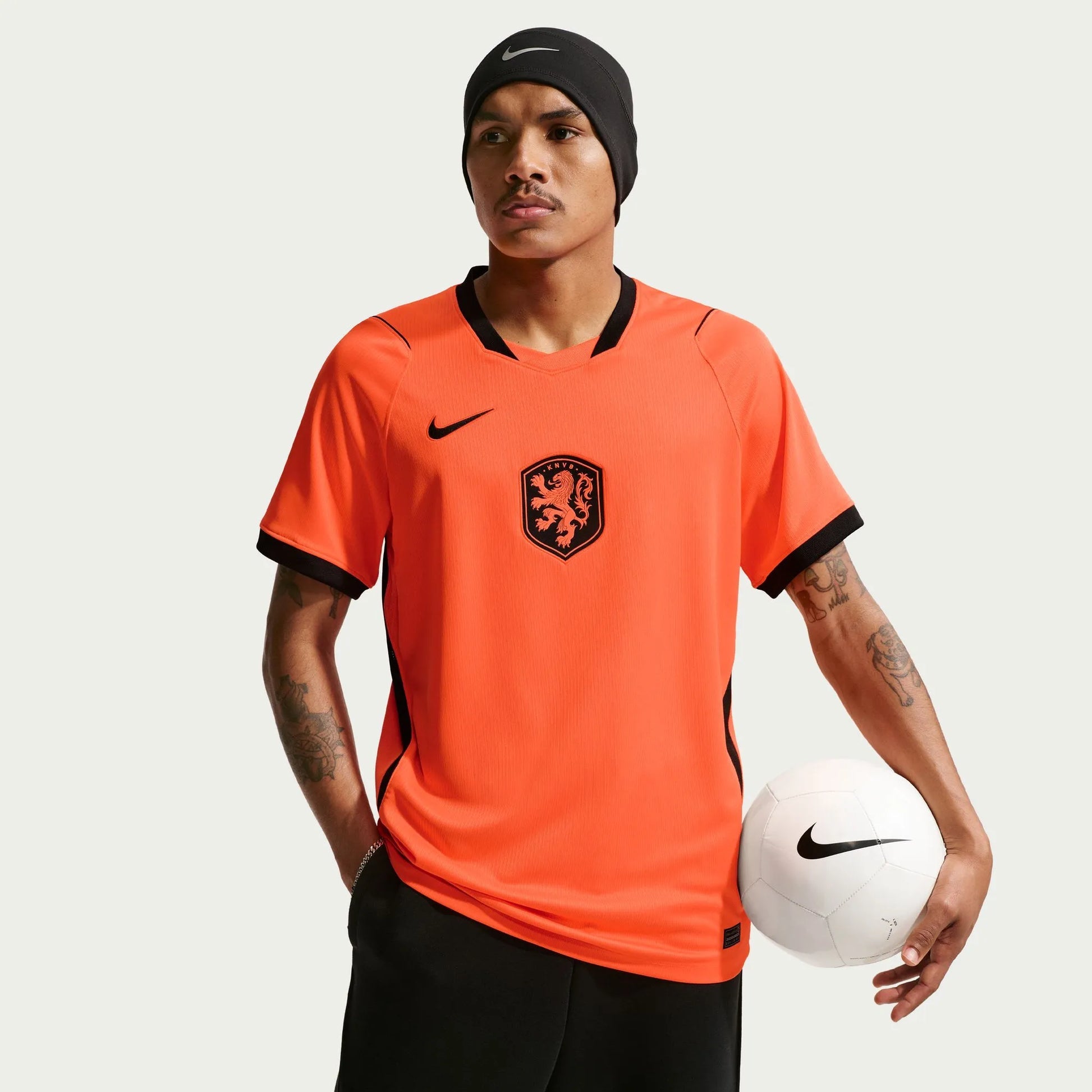 2026-27 Netherlands Men's Stadium Home Soccer Jersey Hyper Crimson/Black 