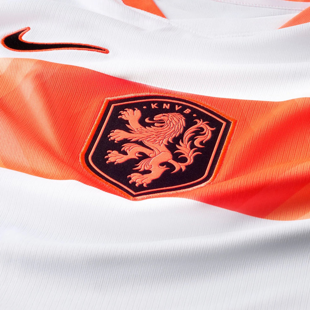 2026-27 Netherlands Men's Stadium Away Soccer Jersey White/Hyper Crimson/Black 