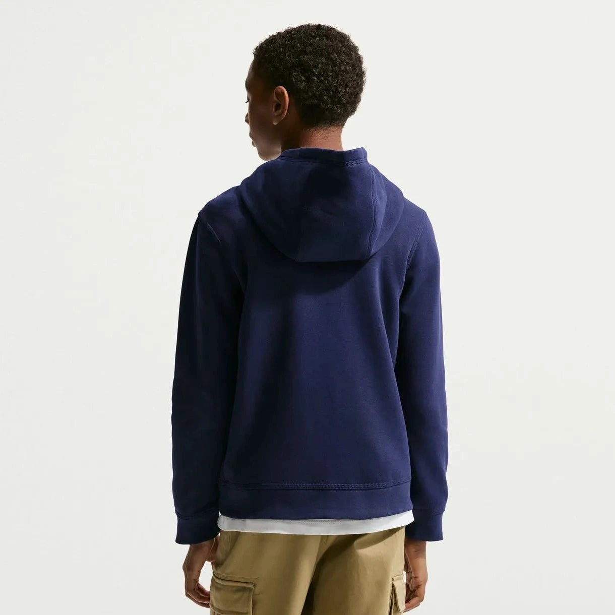 2026-27 France Youth Club Pullover Hoodie Blackened Blue/White 