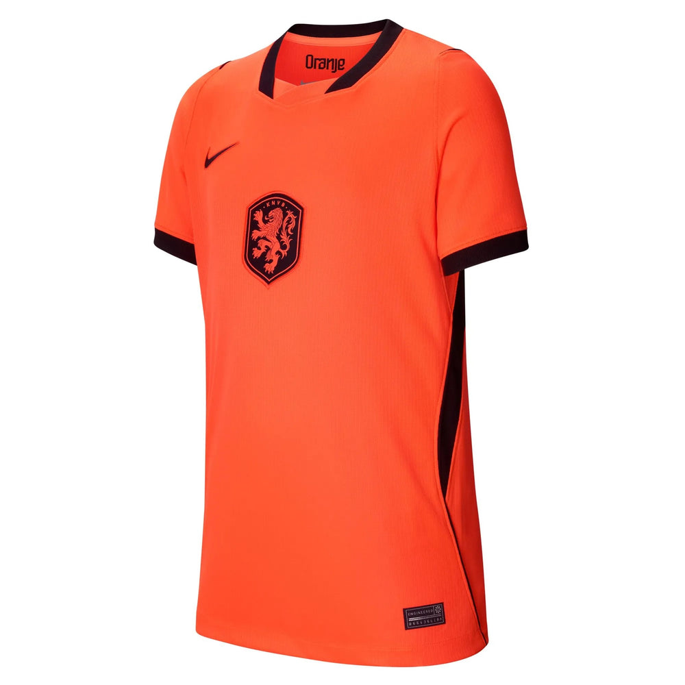 2026-27 Netherlands Youth Stadium Home Soccer Jersey Hyper Crimson/Black 