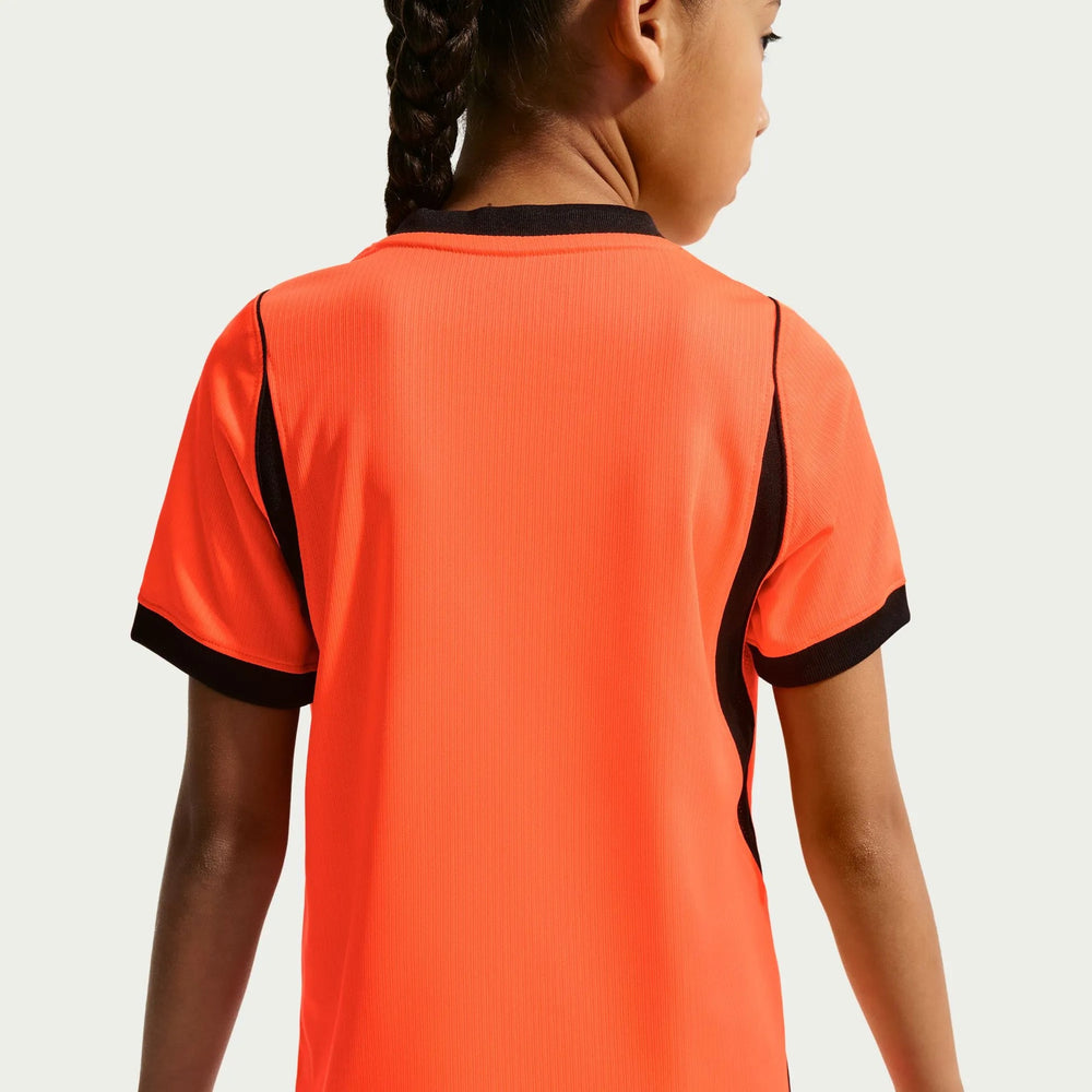 2026-27 Netherlands Youth Stadium Home Soccer Jersey Hyper Crimson/Black 