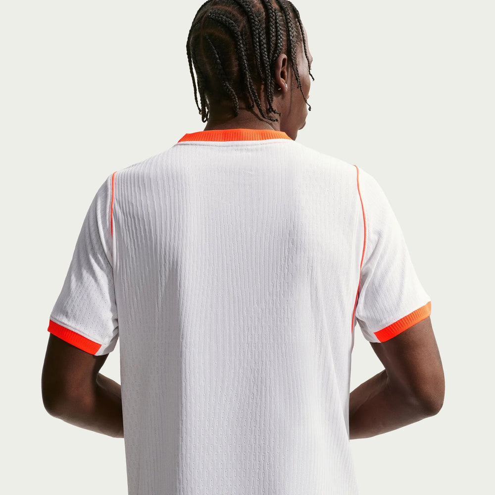 2026-27 Netherlands Men's Authentic Away Soccer Jersey White/Hyper Crimson/Black 