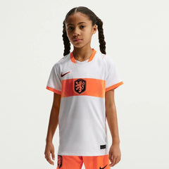 2026-27 Netherlands Youth Stadium Away Soccer Jersey White/Hyper Crimson/Black 