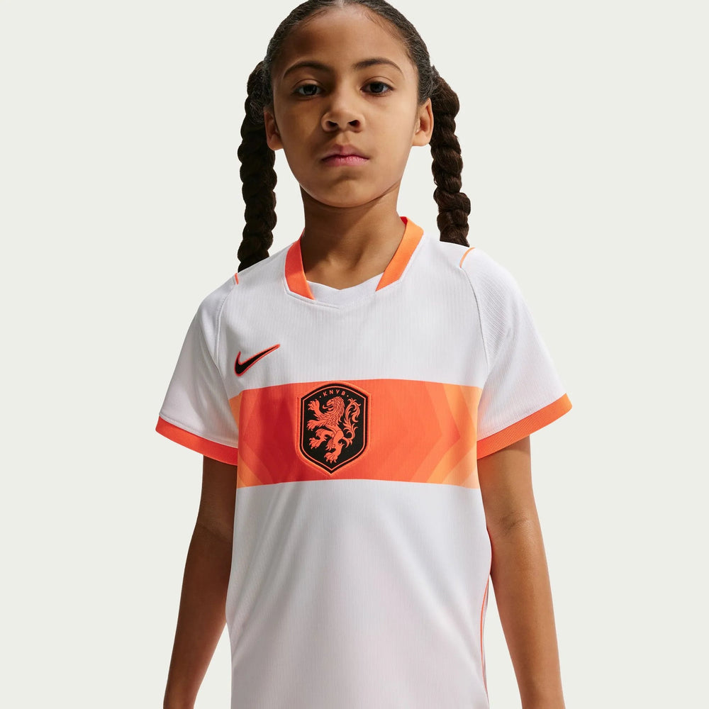 2026-27 Netherlands Youth Stadium Away Soccer Jersey White/Hyper Crimson/Black 