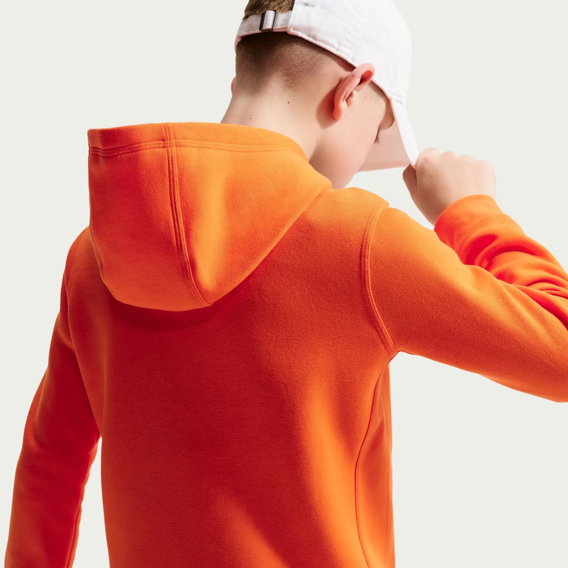 2026-27 Netherlands Youth Club Pullover Hoodie Safety Orange/Black 