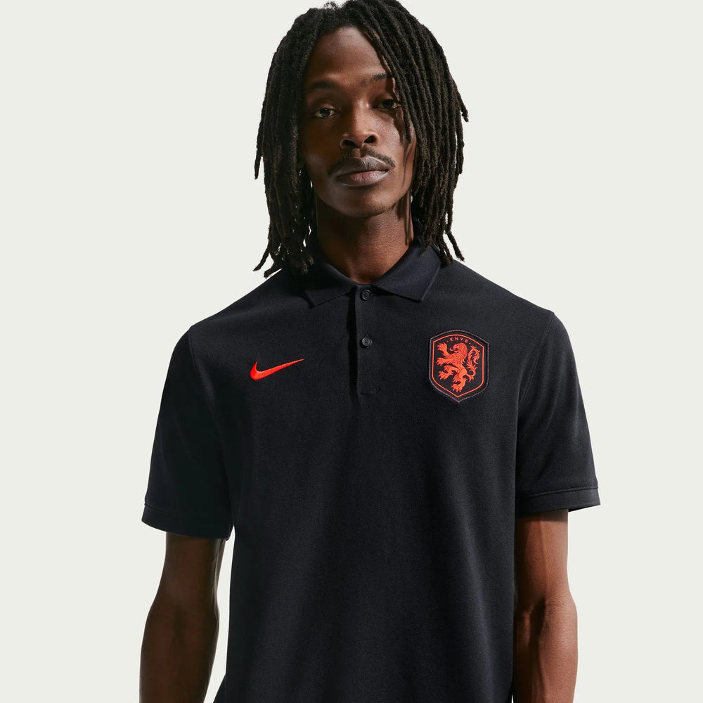 2026-27 Netherlands Men's The Polo 2.0 Black/Hyper Crimson 