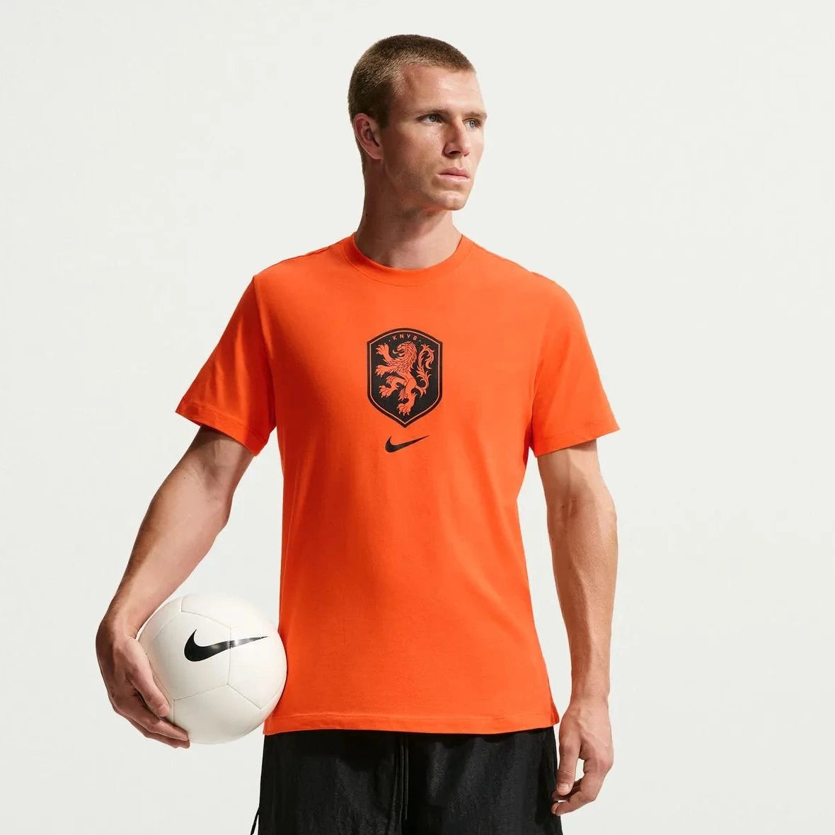 2026-27 Netherlands Men's Crest Tee Safety Orange 