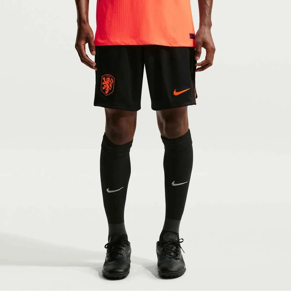 2026-27 Netherlands Men's Stadium Home Shorts Black/Hyper Crimson 